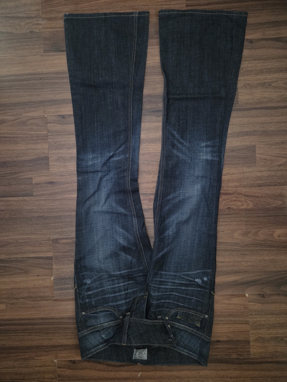 Express Dark Blue Wide Leg Jeans